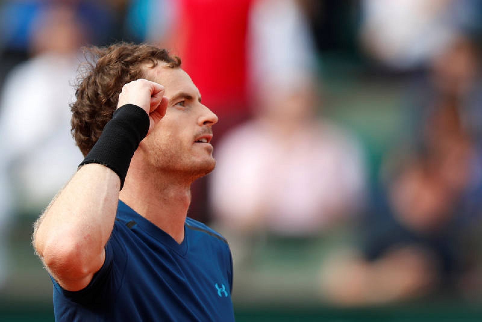 Andy Murray celebra su victoria ante Andrey Kuznetsov.