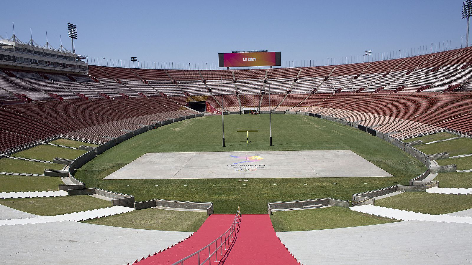 Imagen del Memoriam Coliseum de Los Ángeles, durante la pasada visita de la Comisión de Evaluación del COI.