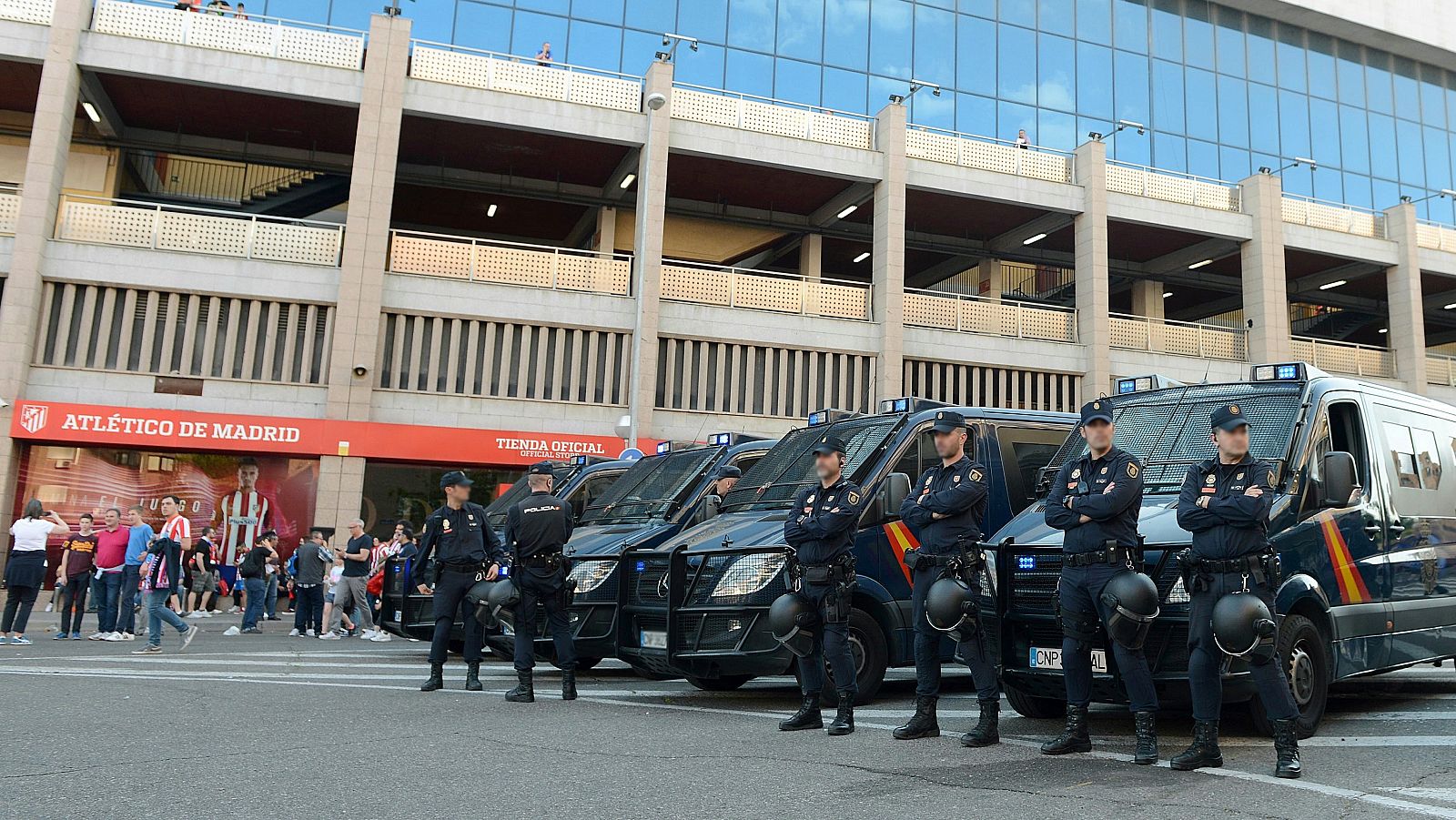 Despliegue de seguridad en el Calderón