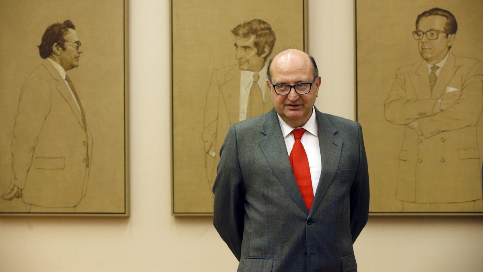 El presidente del Tribunal de Cuentas, Ramón María Álvarez de Miranda, en el Congreso de los Diputados