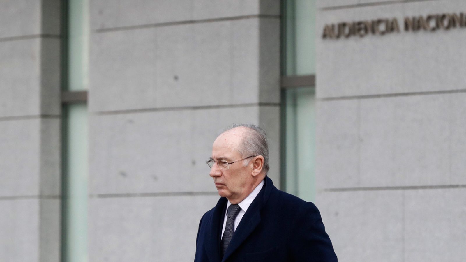 Rodrigo Rato, a su llegada a la sede de la Audiencia Nacional