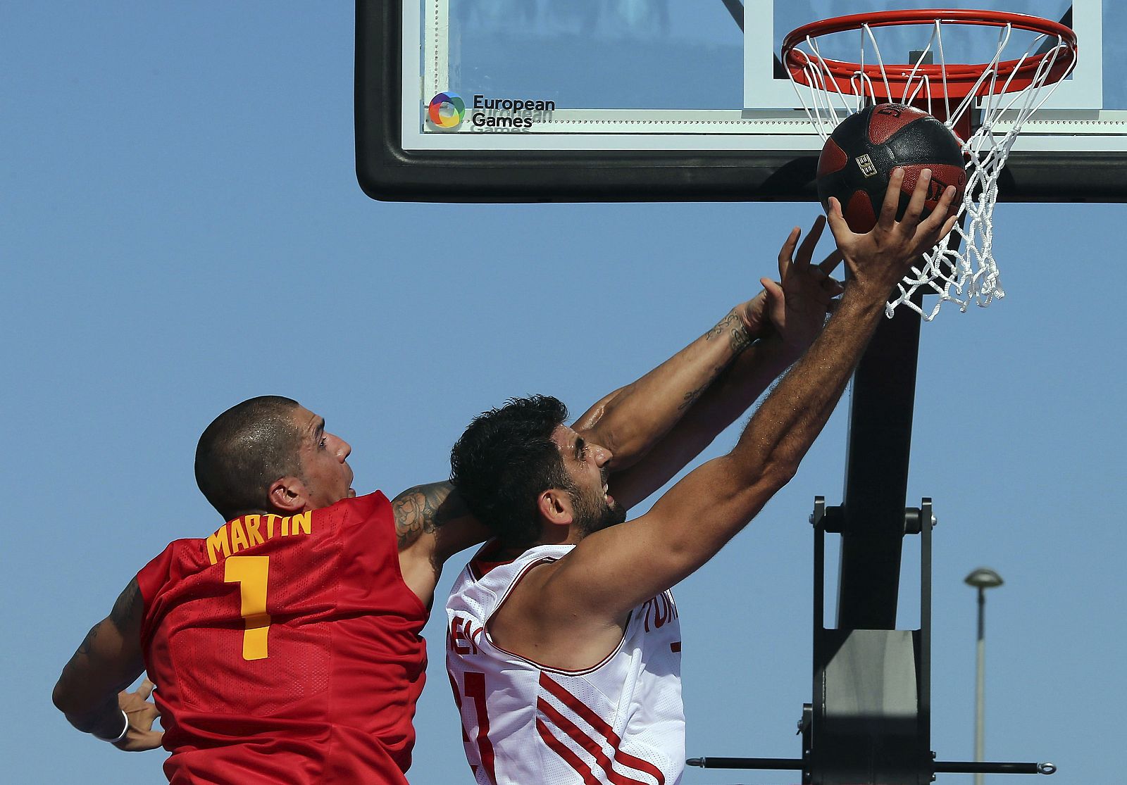 Partido de baloncesto 3x3 en los Juegos Europeos 2015