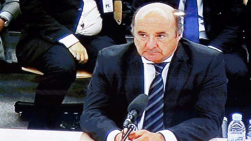 El exgerente del PP de Madrid Beltrán Gutiérrez Moliner, durante su declaración como acusado en el juicio por las tarjetas opacas