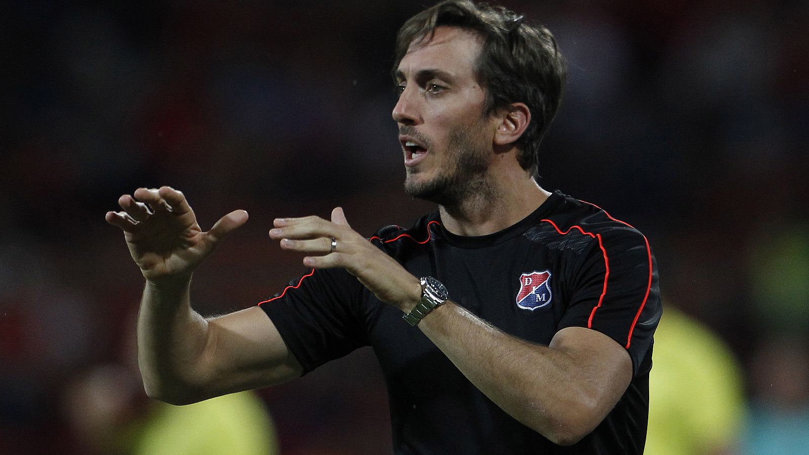 Luis Zubeldía, en un partido con Independiente de Medellín.