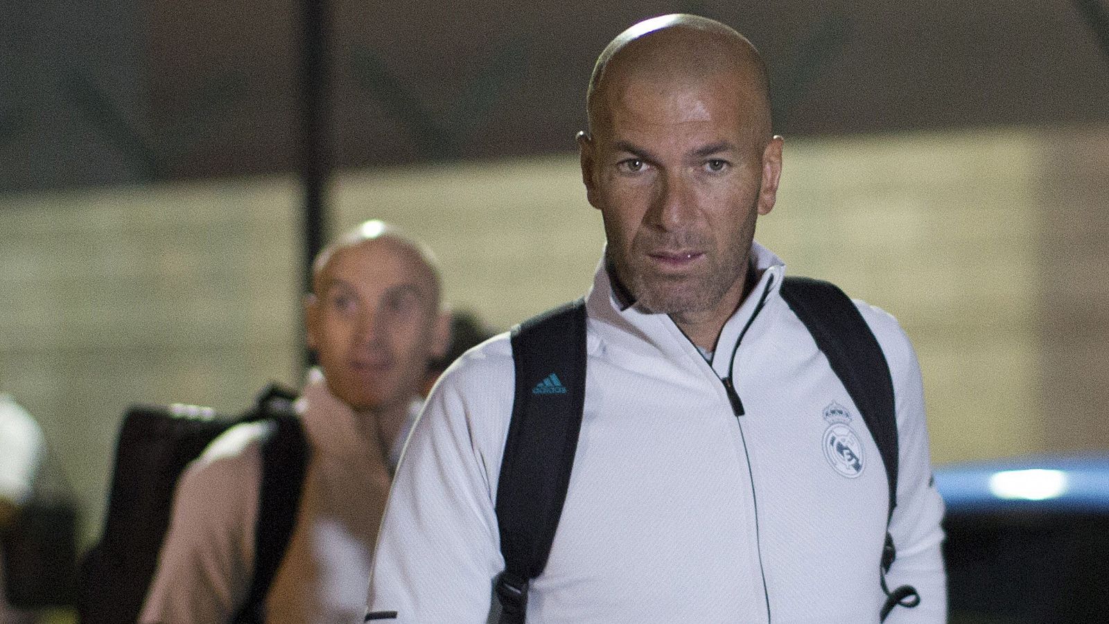 El entrenador del Real Madrid, Zinedine Zidane, a su llegada a Los Ángeles