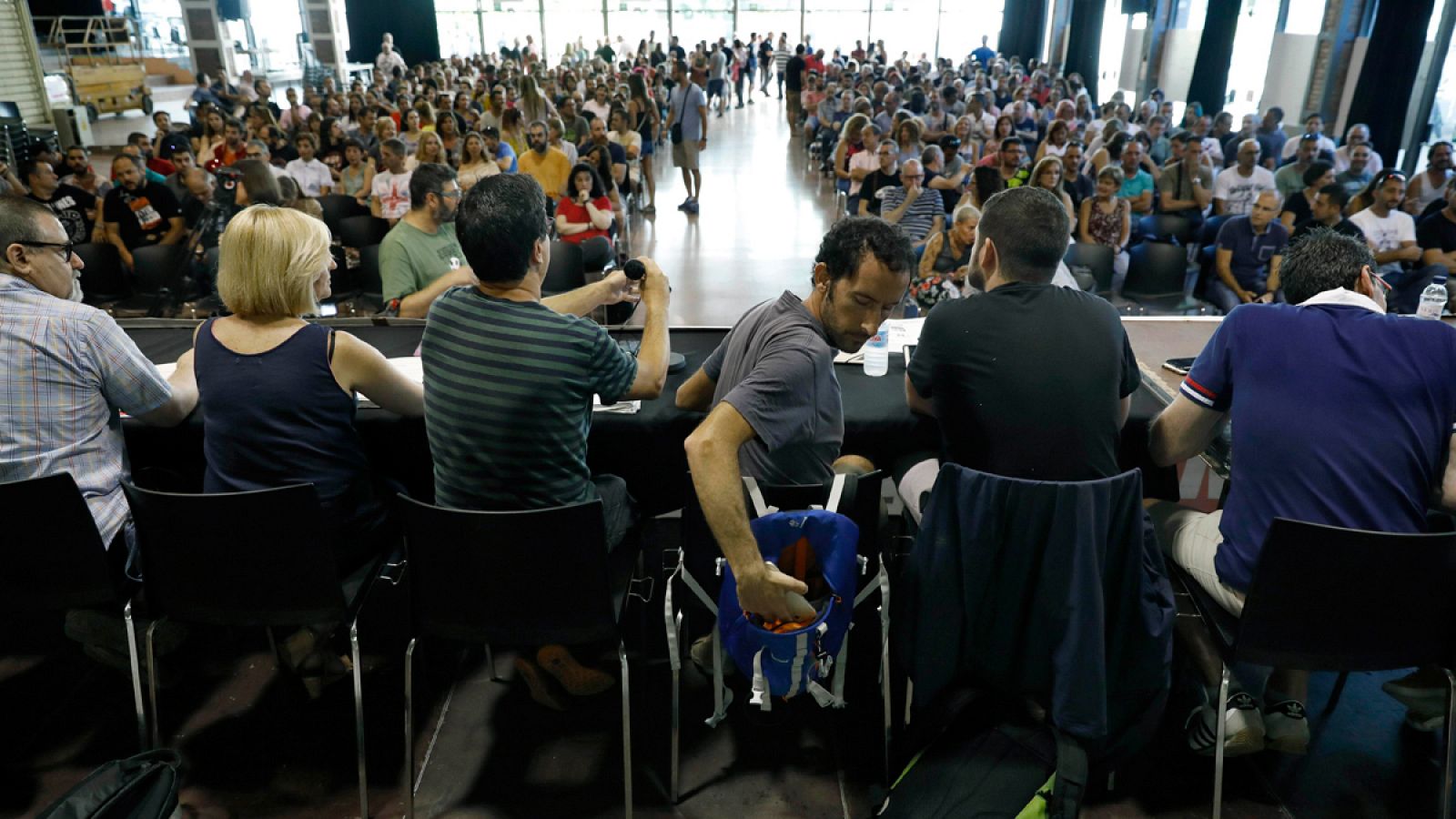 El comité de empresa del Metro de Barcelona, reunido este jueves