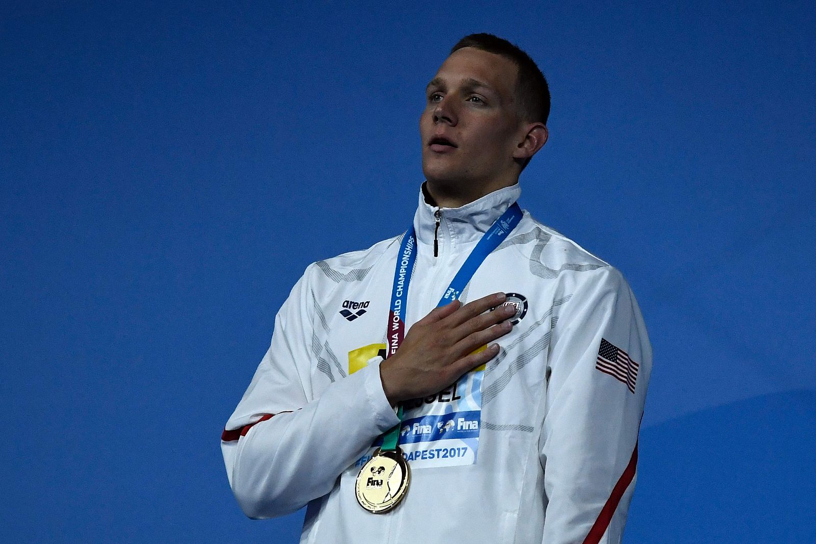 Dressel, en el podio de Budapest