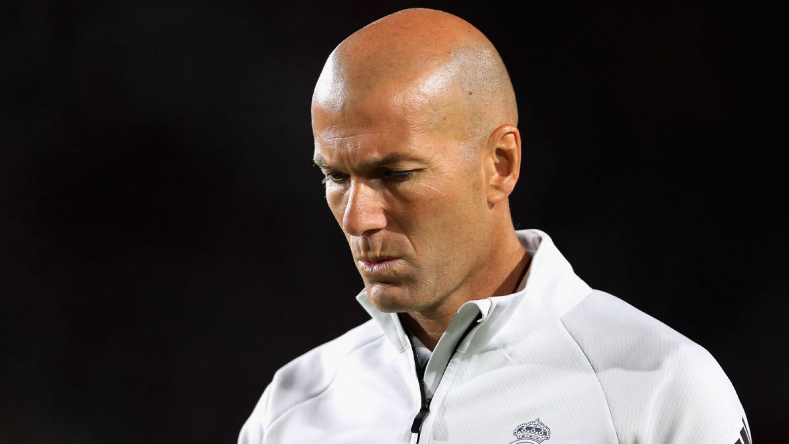 El técnico del Real Madrid, en el partido contra el Manchester City en la Champions Cup