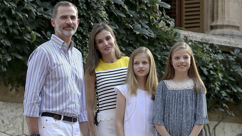 Los reyes y sus hijas, en el posado veraniego en Marivent durante las vacaciones de la Familia Real en Palma