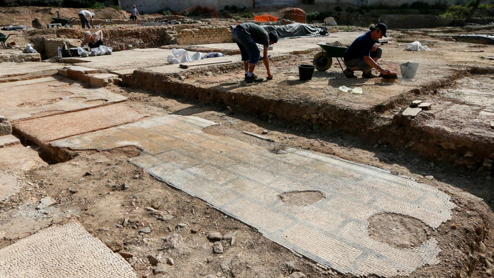 Imagen de uno de los mosaicos encontrados en las ruinas arqueológicas.