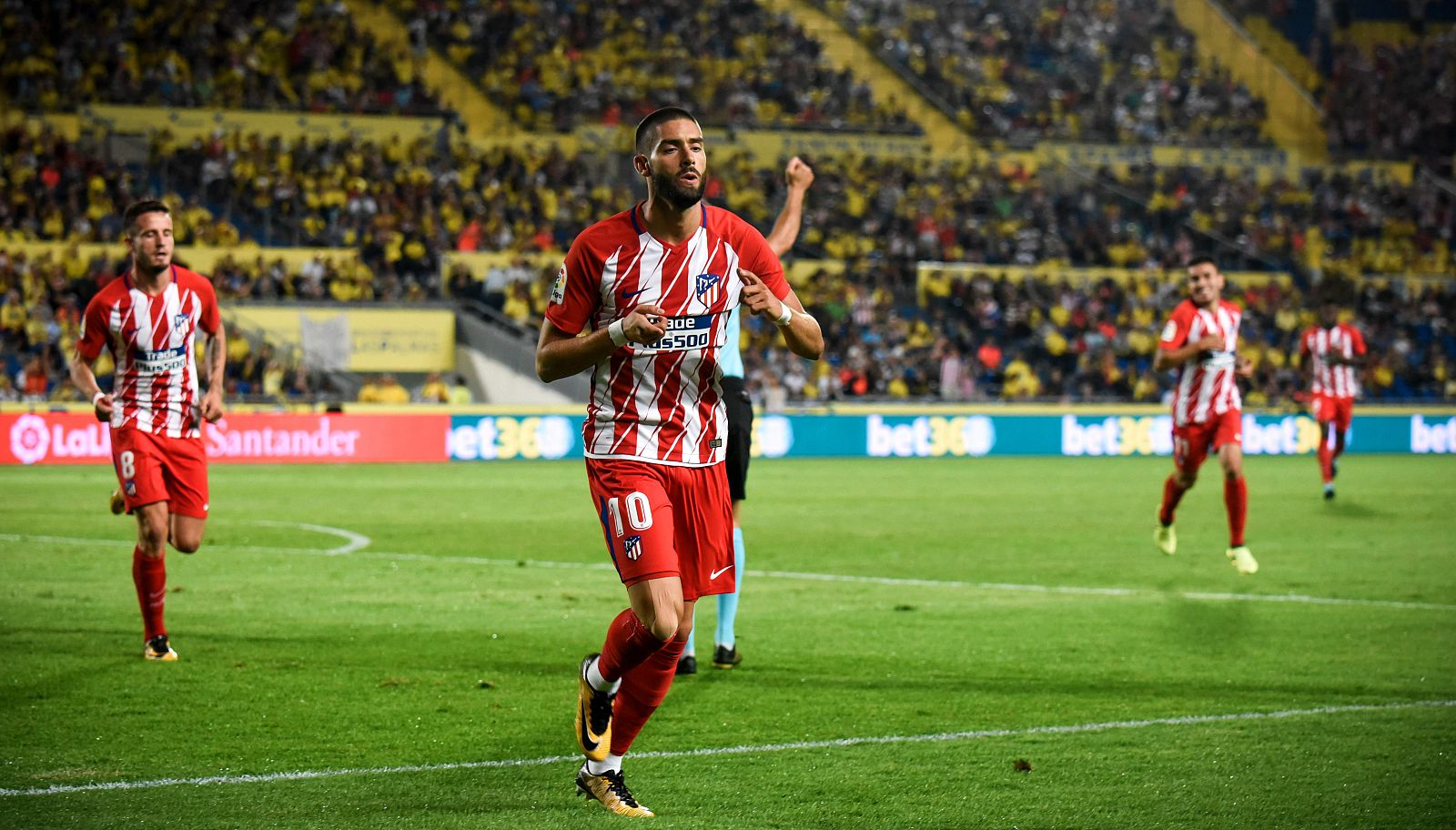 Carrasco celebra un gol ante Las Palmas