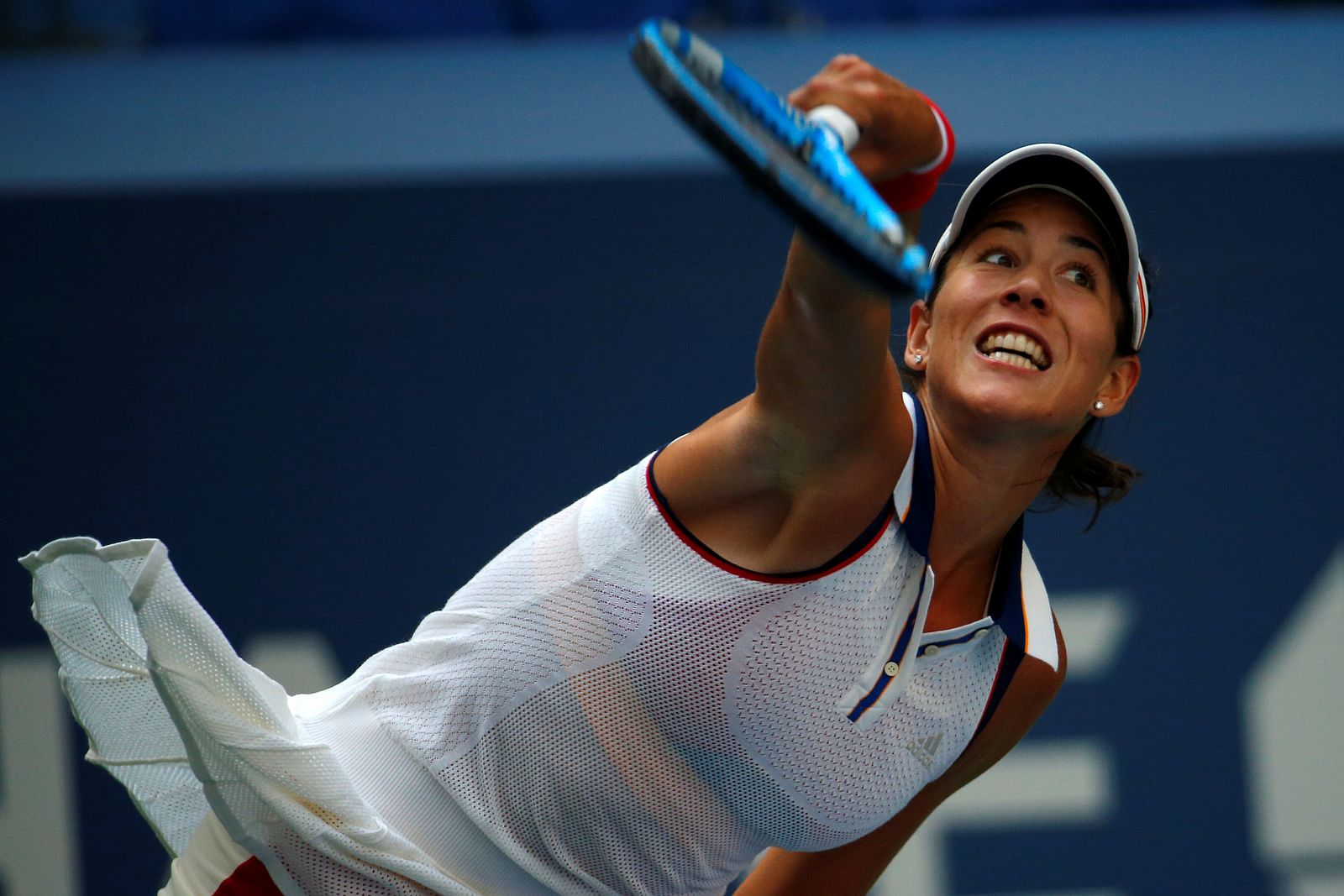 Muguruza, durante el partido inaugural del US Open 2017 que ha disputado ante Lepchenko