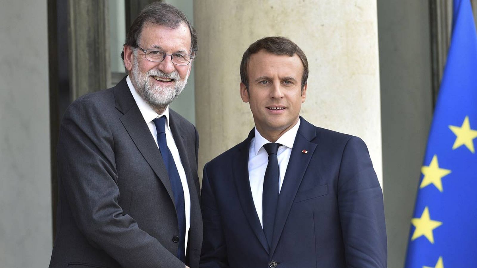 Los presidentes de España y Francia, Mariano Rajoy y Emmanuel Macron.