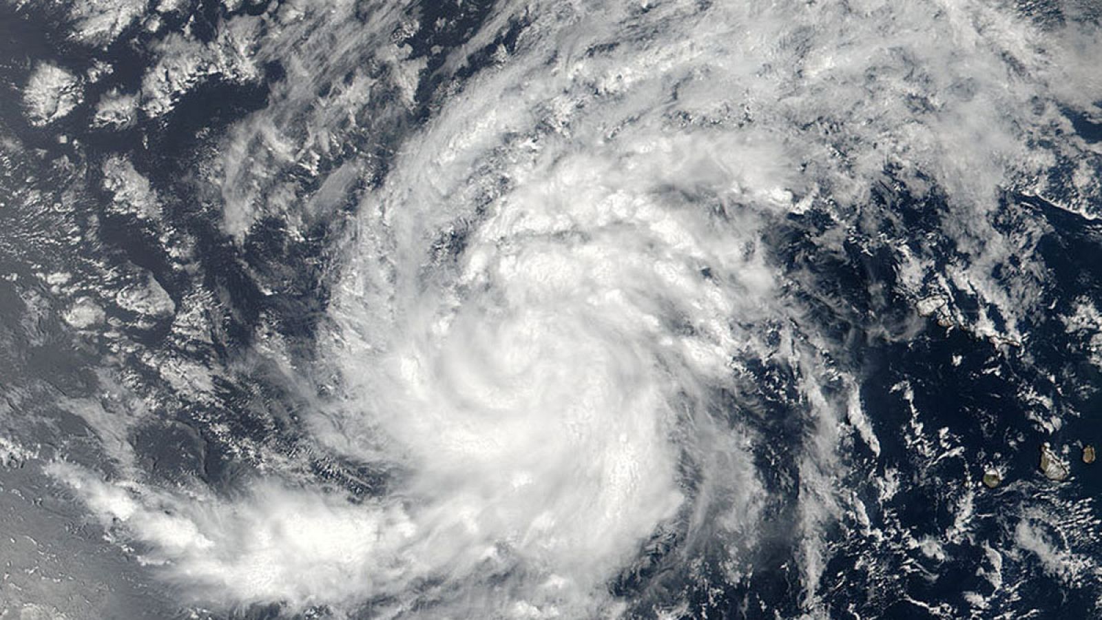 Imagen por satélite del Irma.