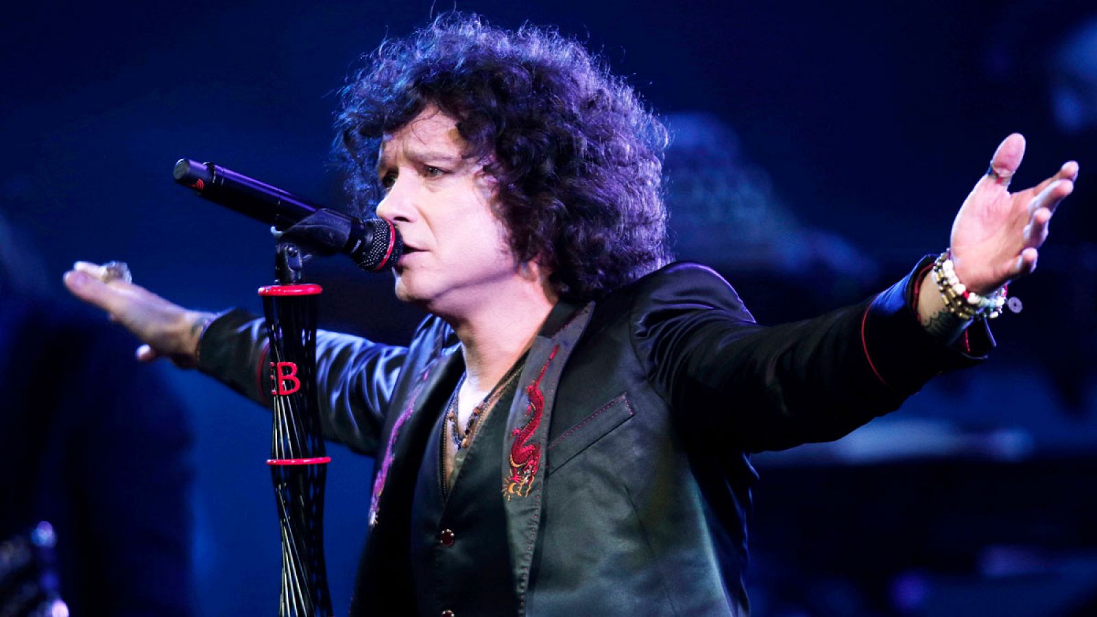 El cantante Enrique Bunbury durante un concierto en Puebla (México) en octubre de 2016.