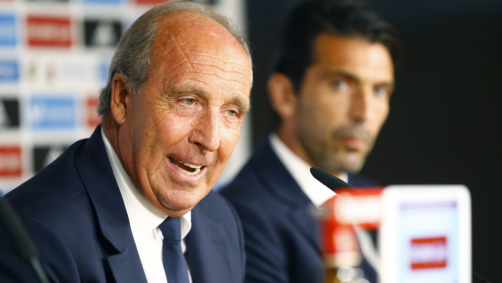 El seleccionador de Italia, Giampiero Ventura, en la rueda de prensa.