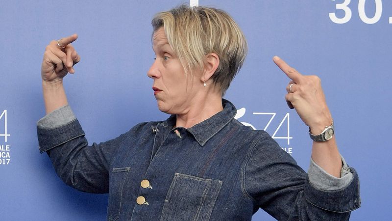 Frances McDormand en la presentación en Venecia de 'Tres anuncios en las afueras de Ebbing, Misuri'.