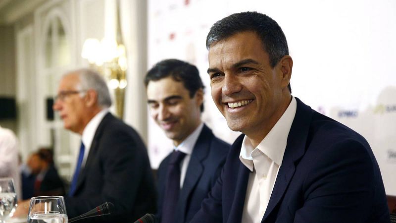 Pedro Sánchez, en un desayuno informativo de Europa Press.