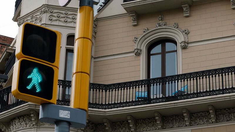 Balcón de un edificio en Barcelona