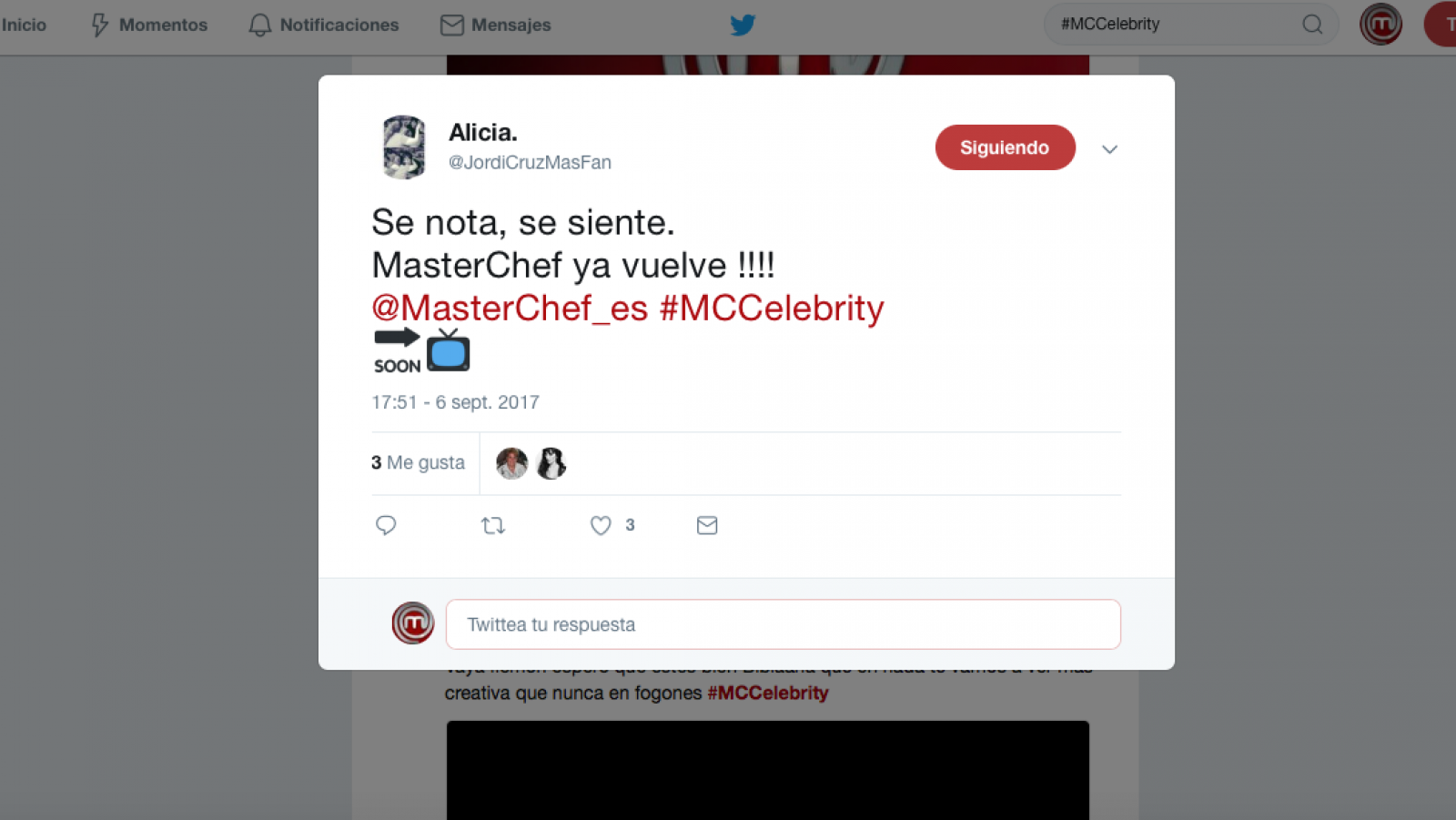 Tweet MasterChef