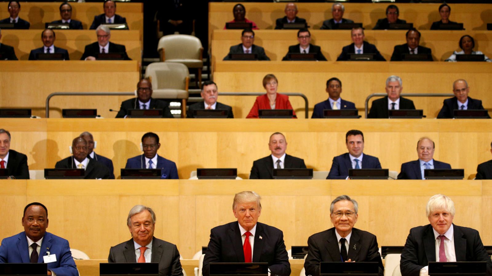 El presidente de Estados Unidos Donald Trump en su primera intervención en la ONU