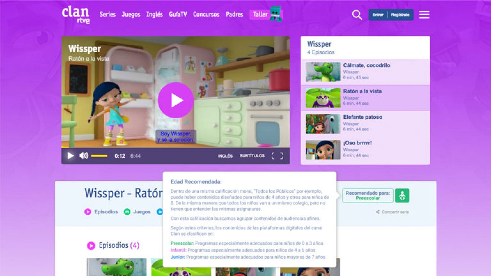 Nueva calificación y filtros de edad plataformas digitales Clan
