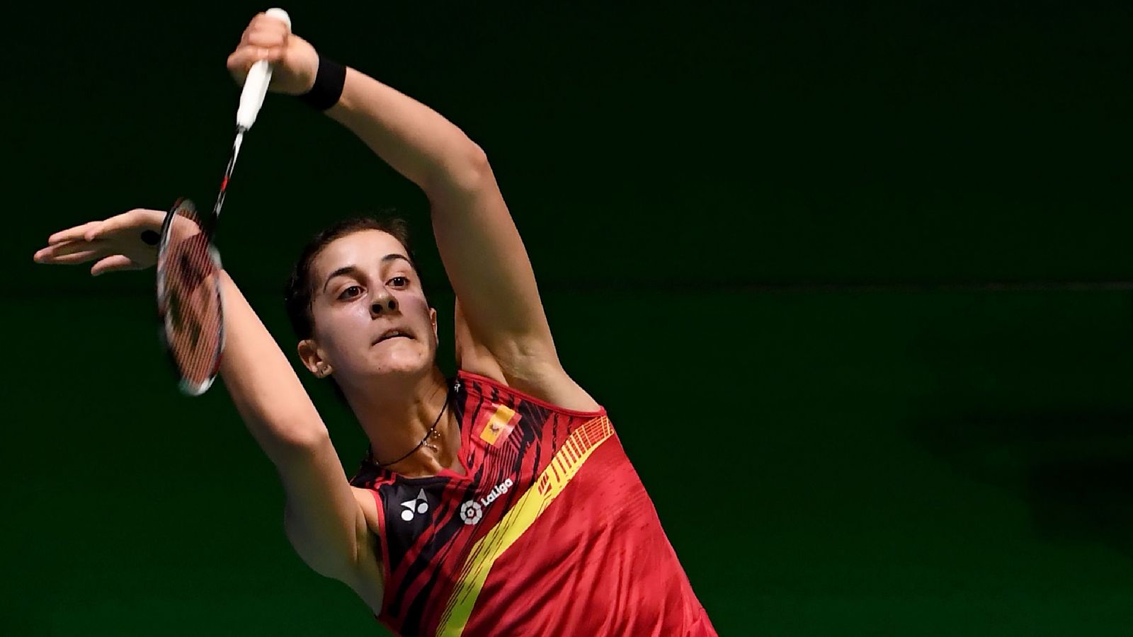 La española Carolina Marín, en el partido ante Nehwal.