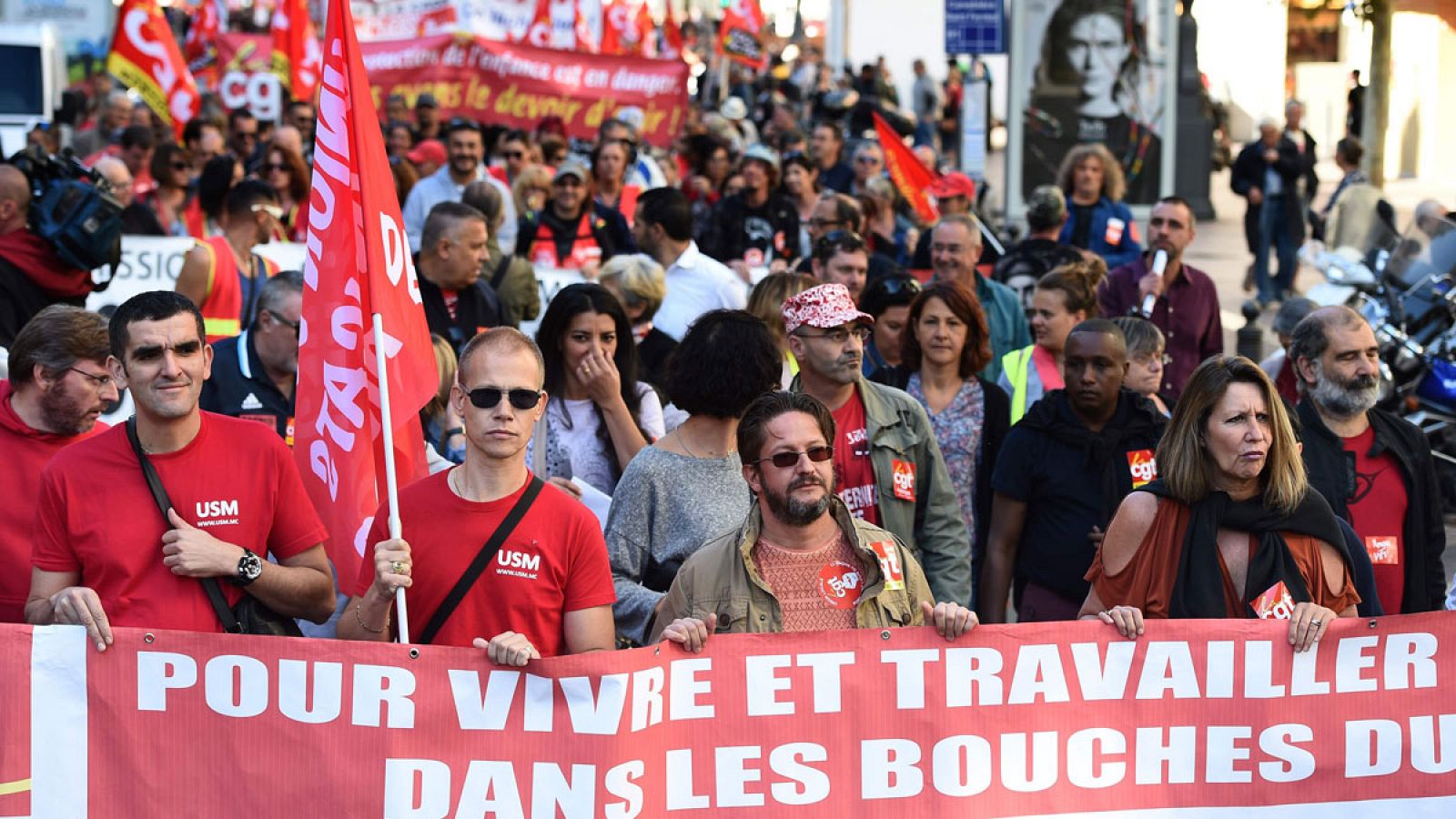 Manifestación en Marsella contra la reforma laboral