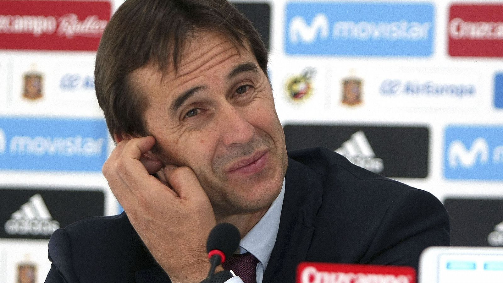 Julen Lopetegui, en la presentación del España-Albania.