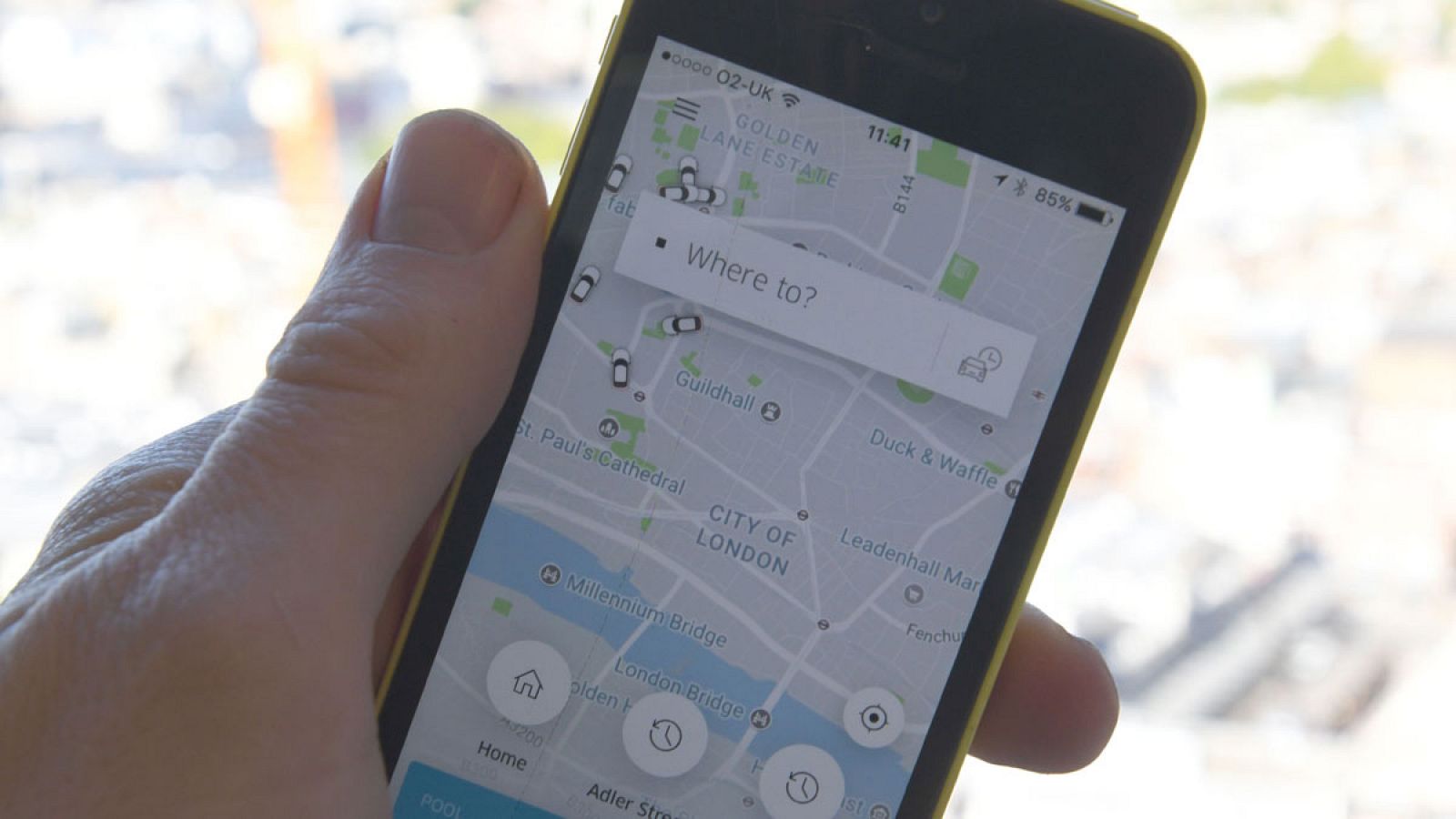 La aplicación Uber en Londres