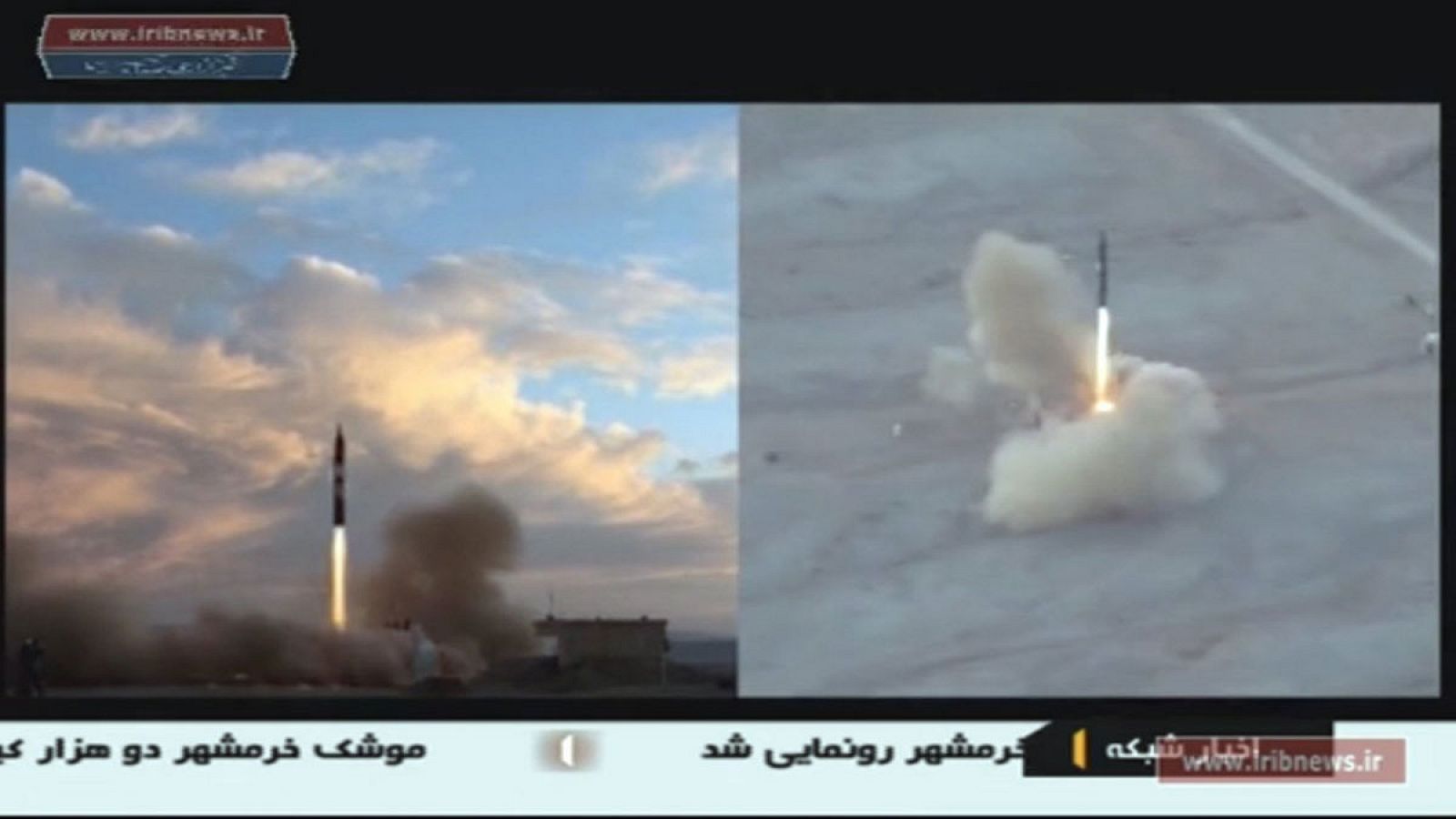 Imagen del lanzamiento del nuevo misil balístico iraní, llamado Jorramshah.