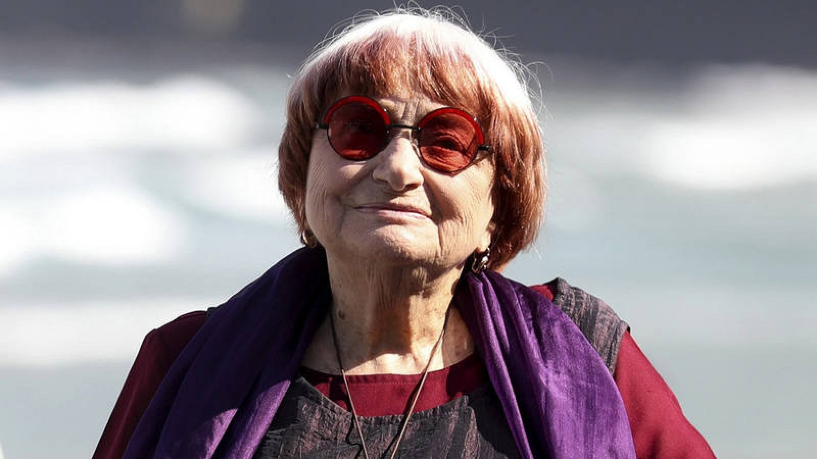 Agnès Varda en San Sebastián, antes de recibir uno de los Premio Donostia de 2017.