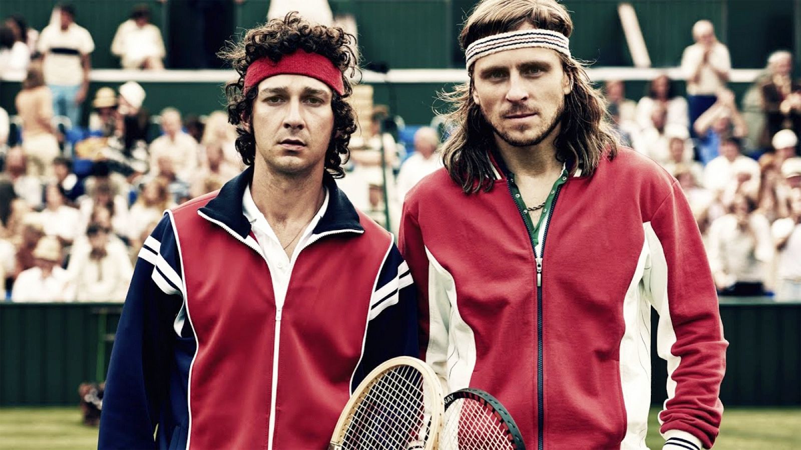 Sverrir Gudanson (Borg) y Shia LaBeouf (McEnroe)