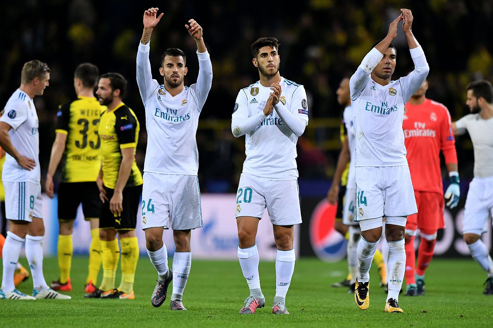 Asensio tras el partido del Madrid ante el Borussia de Dortmund.