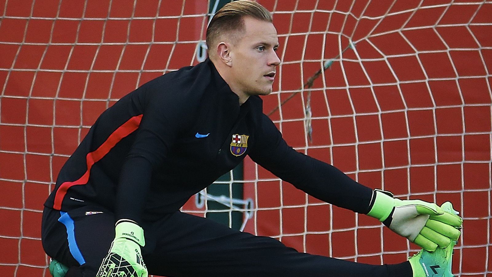 El portero del FC Barcelona, Marc André ter Stegen, en un entrenamiento.