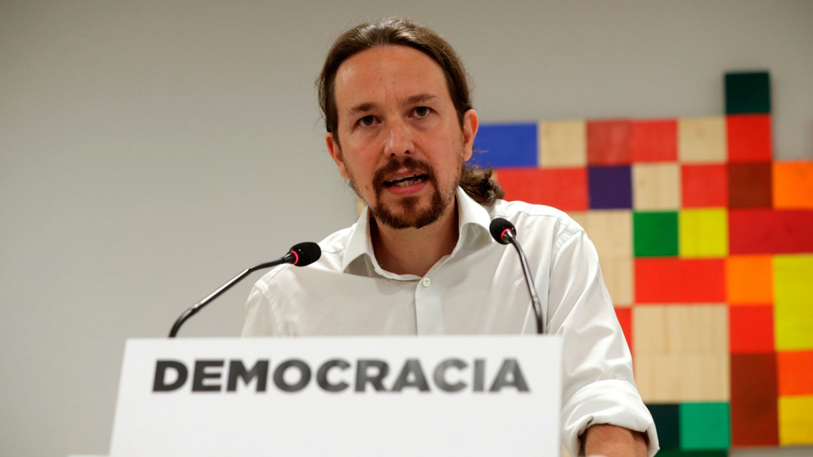 El secretario general de Podemos, Pablo Iglesias