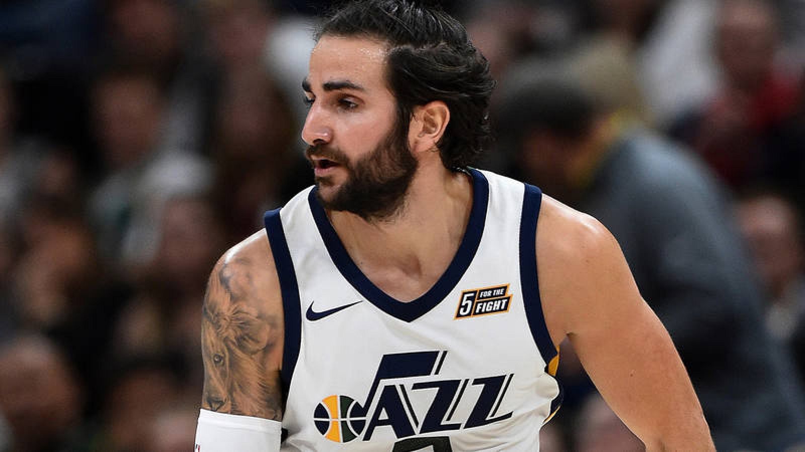 Ricky Rubio, con la camiseta de su nuevo equipo, los Utah Jazz.