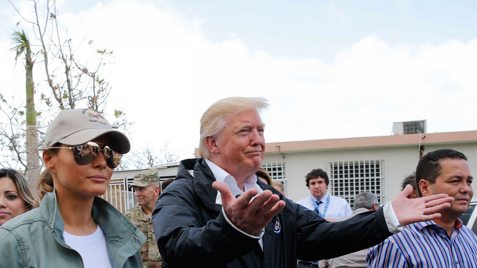 El presidente estadounidense durante su visita este martes a Puerto Rico