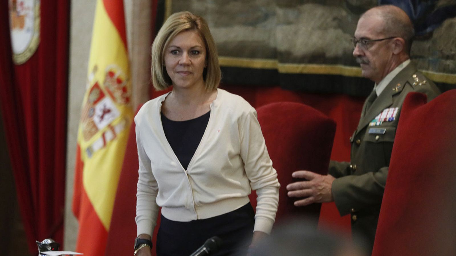 Cospedal durante la clausura del seminario "Fuerzas Armadas y Sociedad Civil"