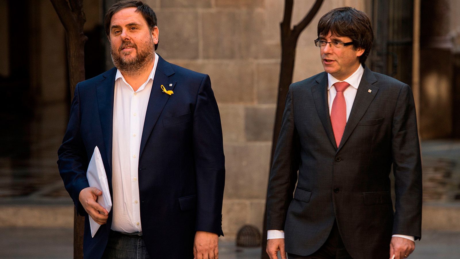 Oriol Junqueras y Carles Pugidemont en una imagen de archivo