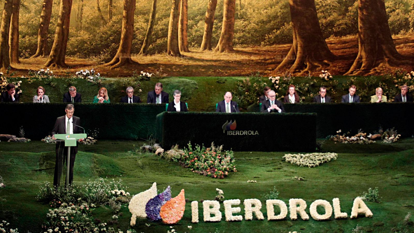 La dirección de Iberdrola en una junta de accionistas