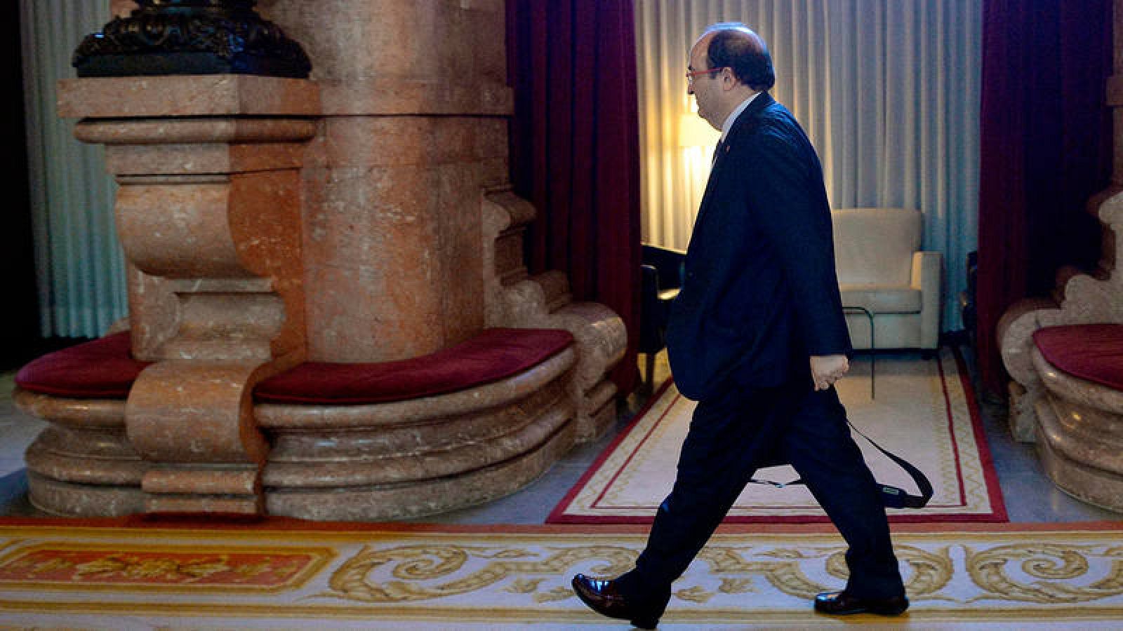 El líder del PSC, Miquel Iceta, en el Parlamento de Cataluña