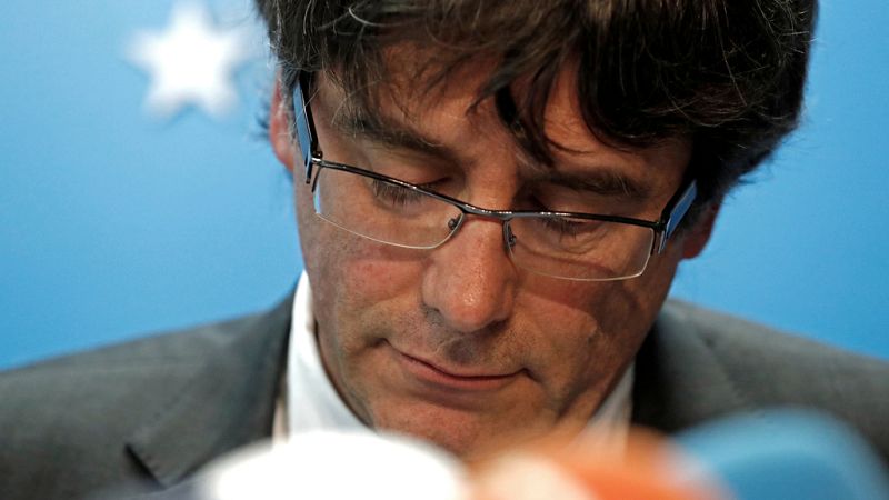 El ex presidente de Cataluña, Carles Puigdemont fotografiado en Bruselas