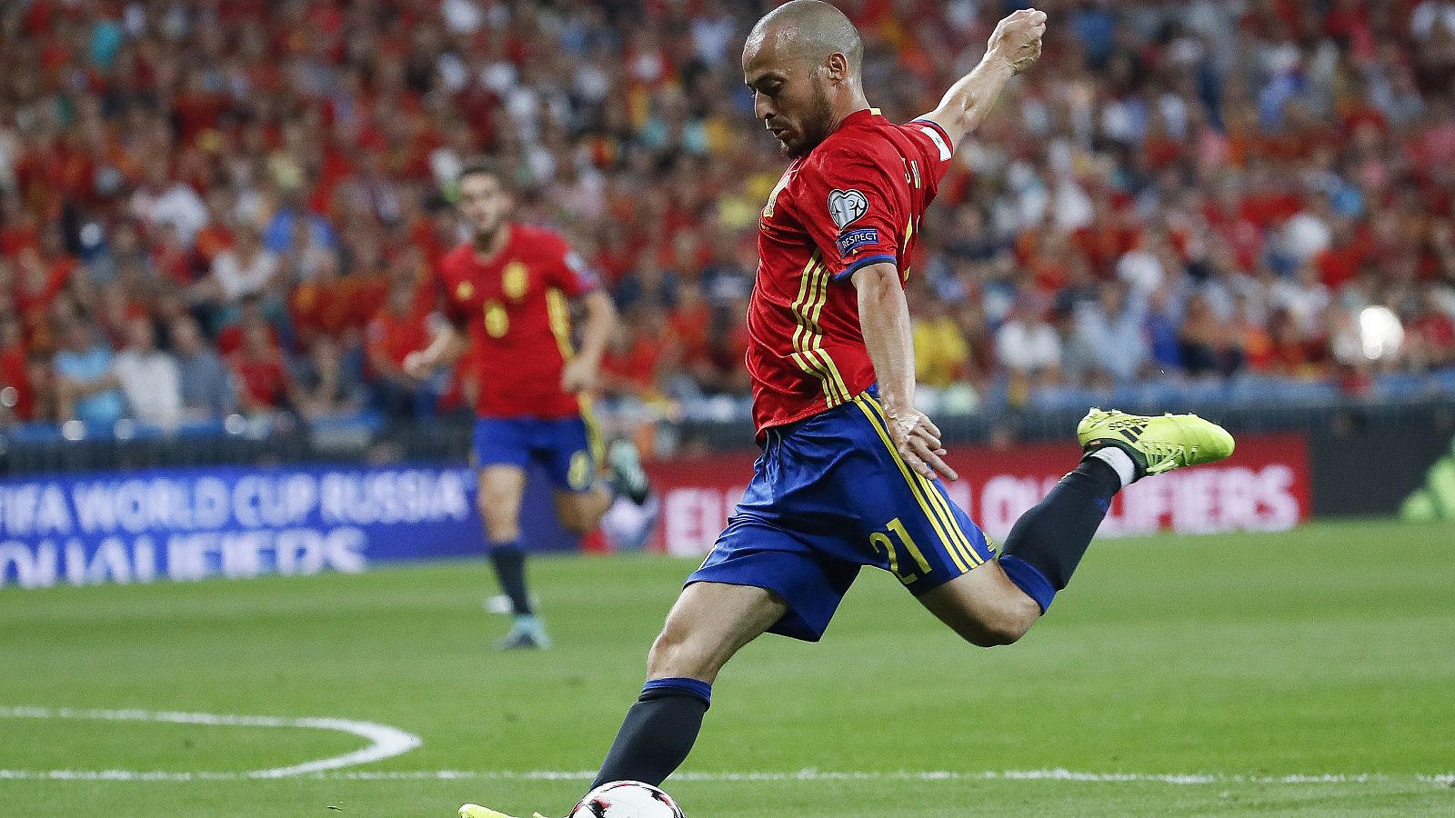 David Silva, centrocampista de la selección española.