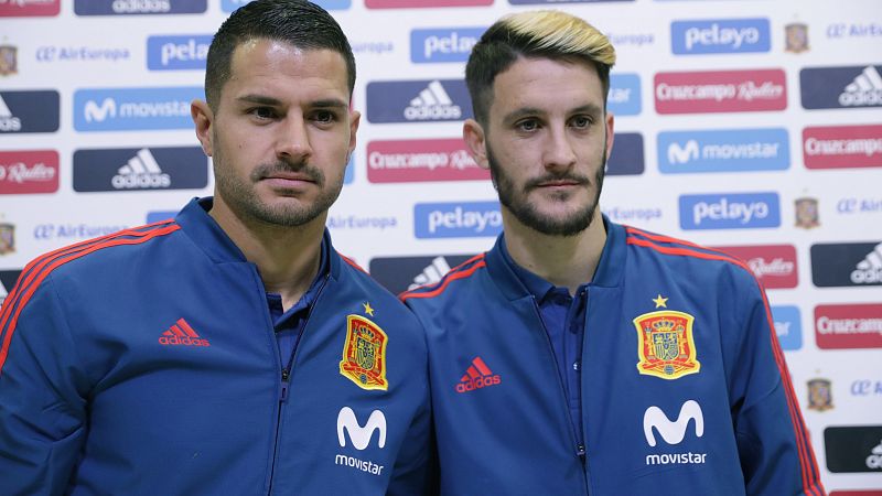 Vitolo y Luis Alberto, en la rueda de prensa de la selección.