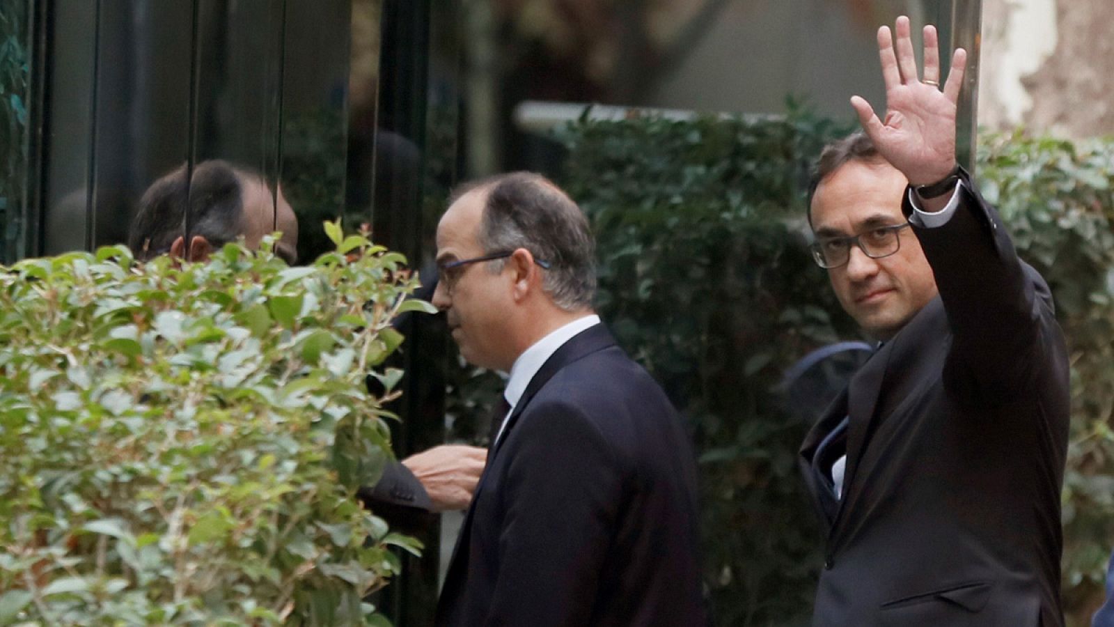 Los exconsellers Josep Rull y Jordi Turull a su llegada a la Audiencia Nacional a declarar