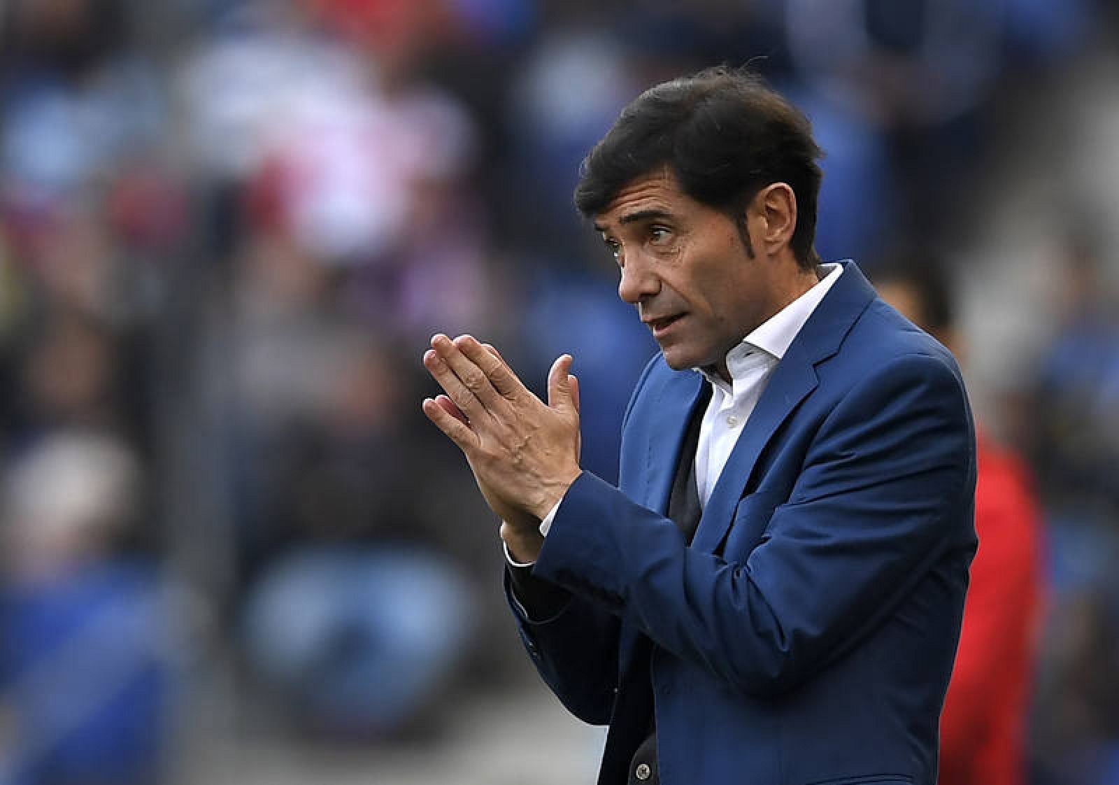 El entrenador del Valencia fue expulsado por protestar en el partido ante el Espanyol.