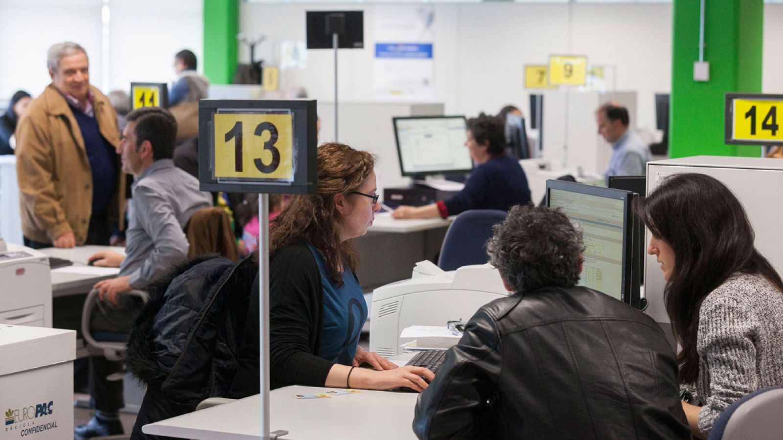 Interior de la Delegación de la Agencia Tributaria en Valladolid