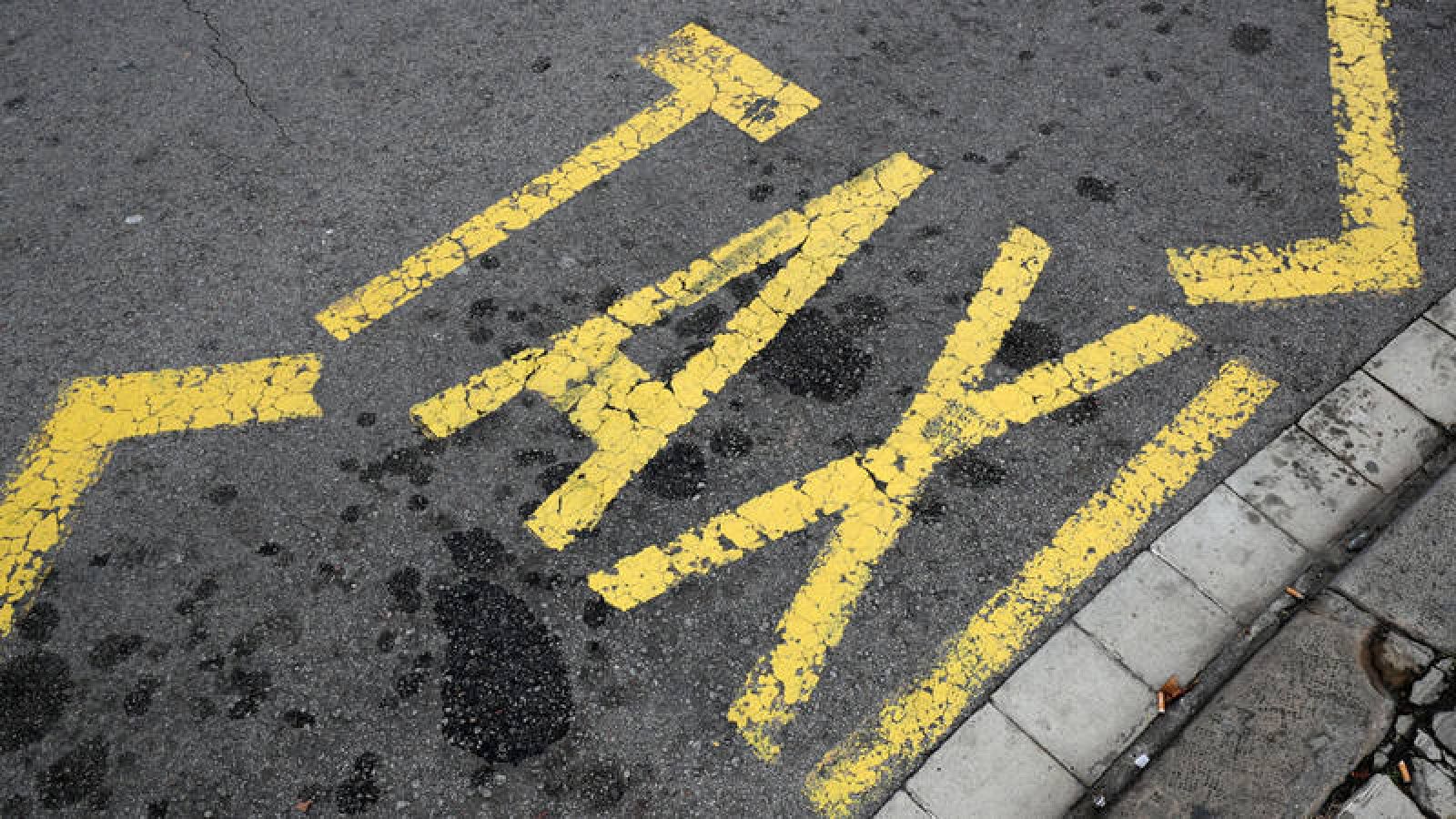 Una parada de taxi vacía como consecuencia de la huelga de 24 horas