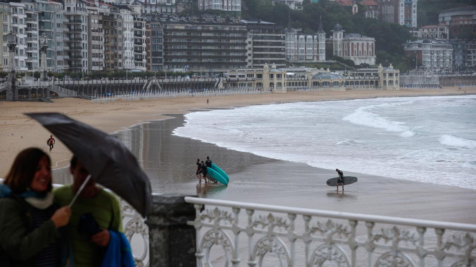 Imagen de la playa de la Concha, en San Sebastián.